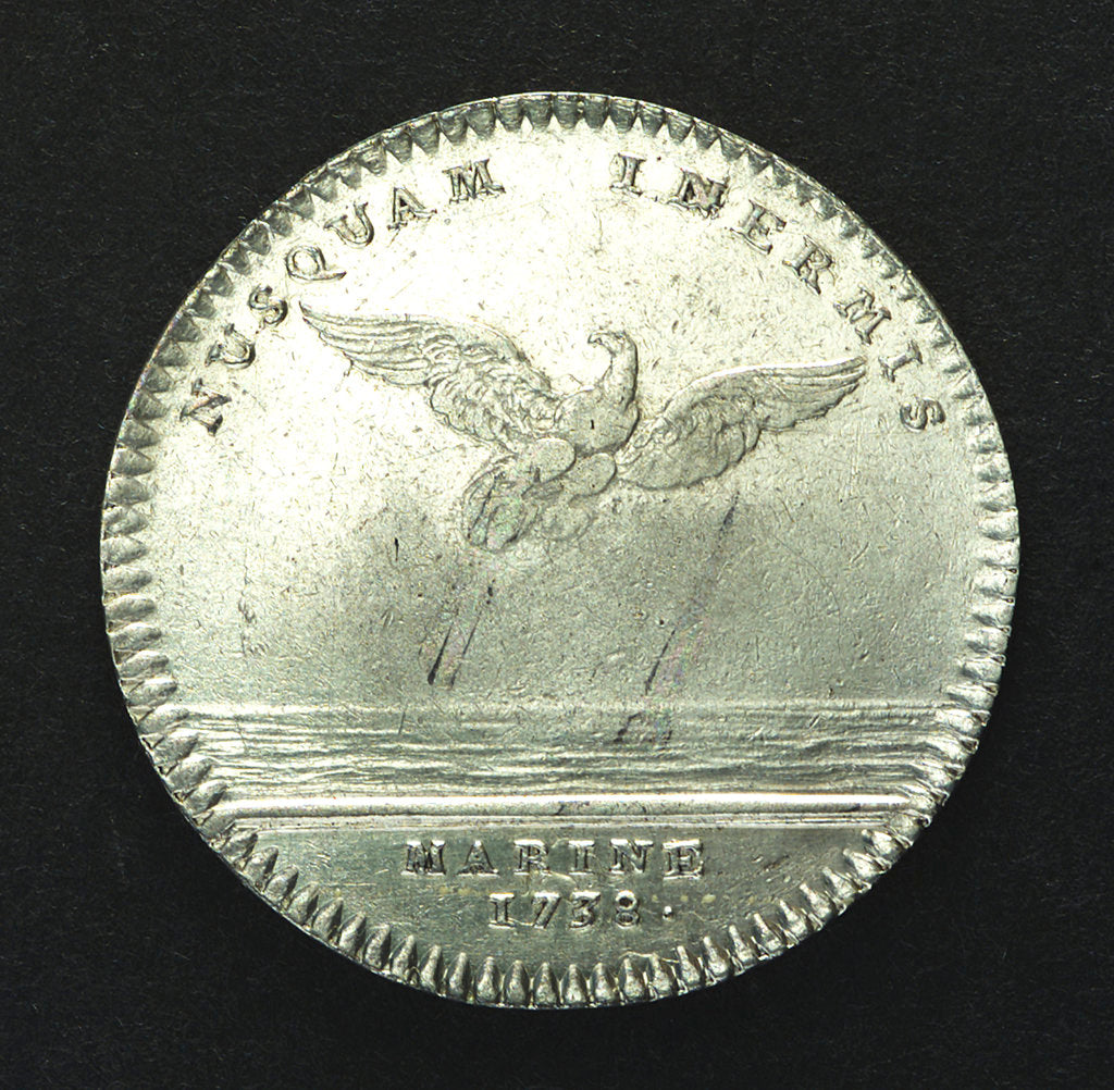Detail of Counter commemorating the cruise of Admiral d'Antin to Morocco, 1738; reverse by unknown