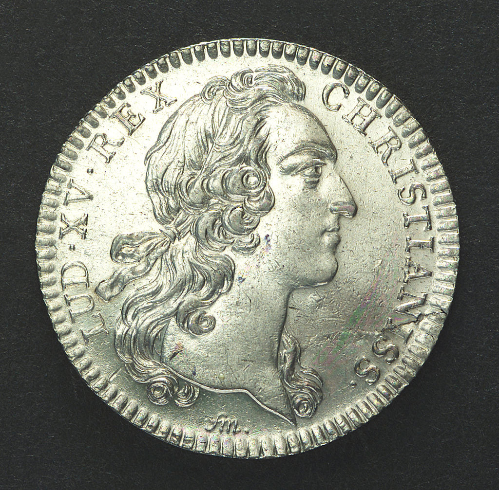 Detail of Counter commemorating the Battle of Cape Finisterre, 1747; obverse by F. Marteau