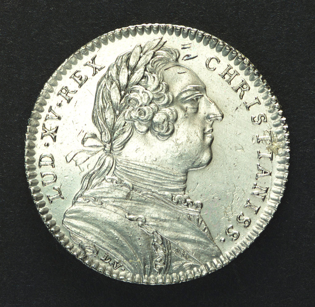 Detail of Counter commemorating the increased strength of the navy; obverse by J. Duvivier