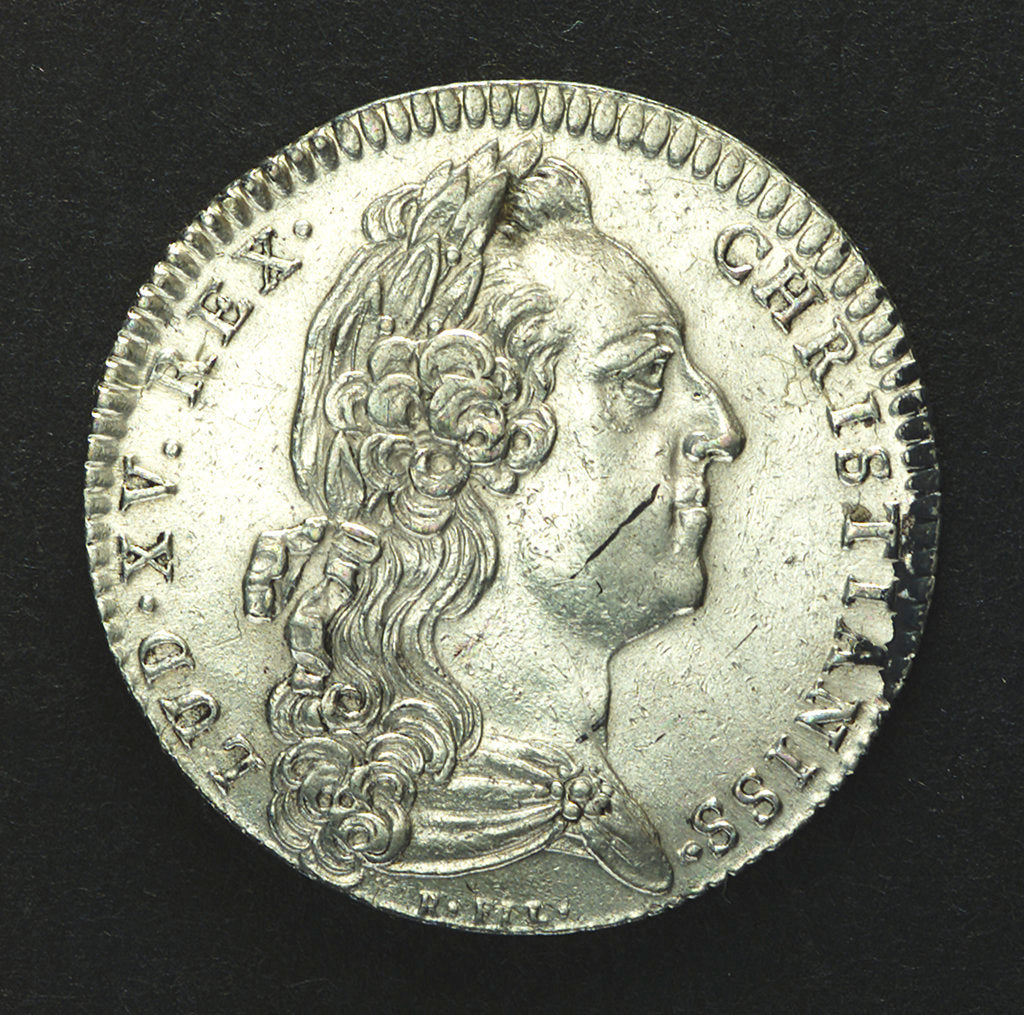 Detail of Counter commemorating the outbreak of the Thirty Years War; obverse by C.N. Roettier