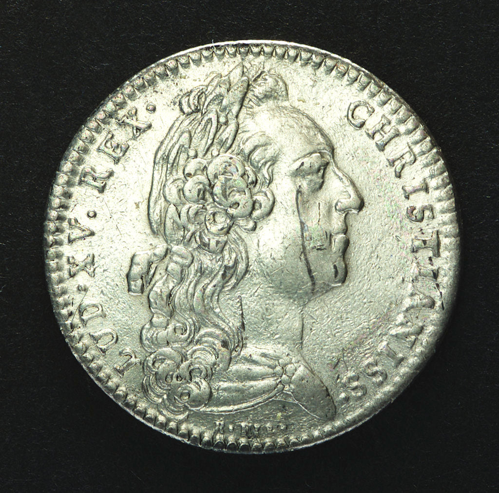 Detail of Counter commemorating the Battle of Minorca, 1756; obverse by C.N. Roettier
