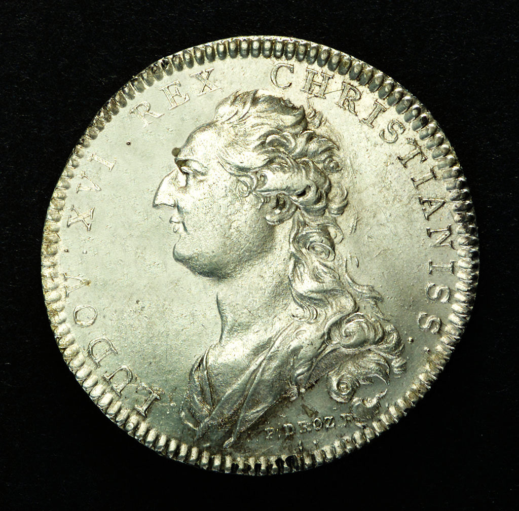 Detail of Counter commemorating the Marine Academy; obverse by J.P. Droz
