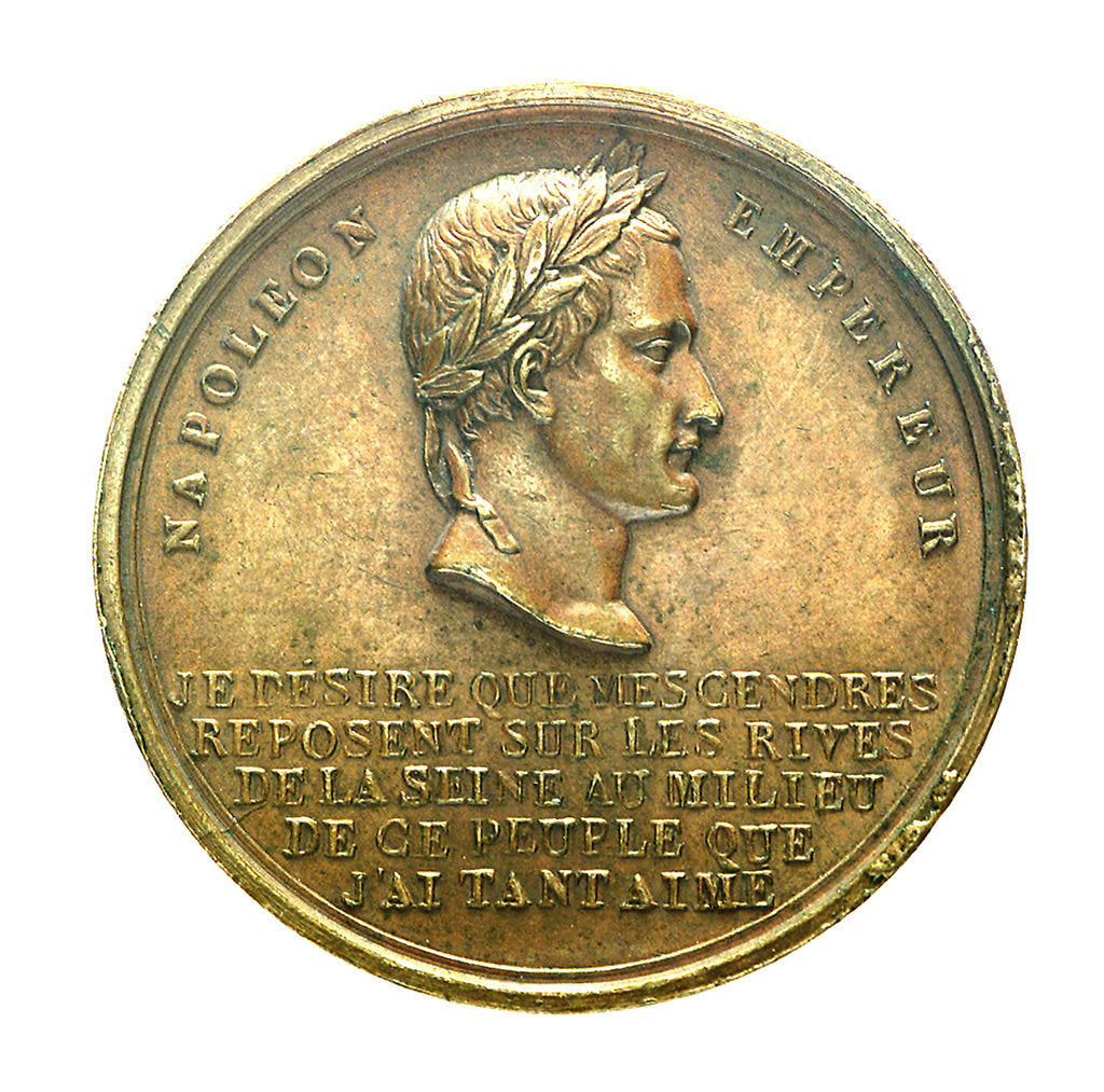 Detail of Counter commemorating the translation of the body of Napoleon I, 1840; obverse by J.P. Montagny