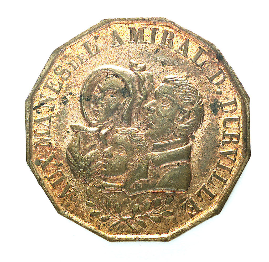 Detail of Counter commemorating Admiral Jules Sebastien César Dumont d'Urville (1790-1840) by unknown