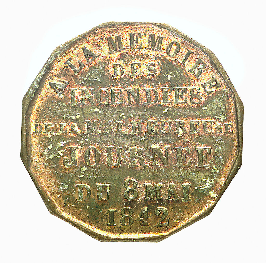 Detail of Counter commemorating Admiral Jules Sebastien César Dumont d'Urville (1790-1840) by unknown