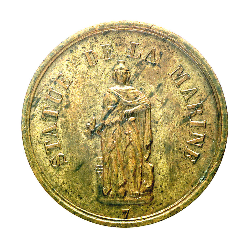 Detail of Counter commemorating a Naval Memorial; obverse by unknown