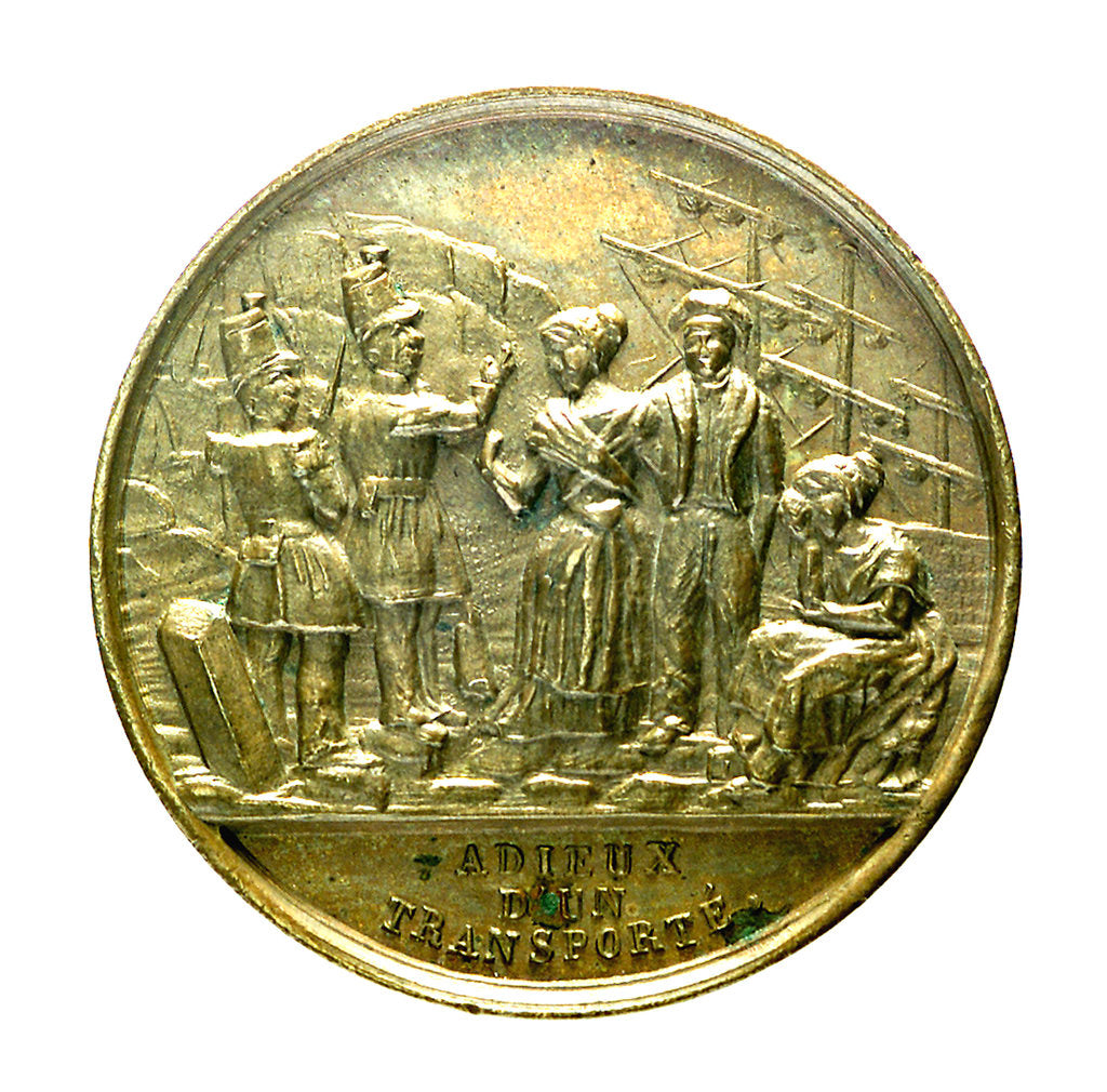 Detail of Counter commemorating the embarkation of the insurgents at Le Havre, 1848; obverse by unknown