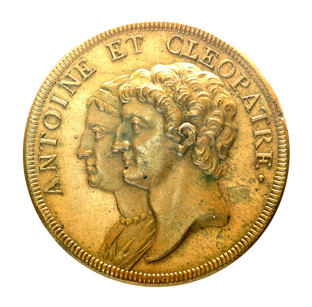 Detail of Counter commemorating the Battle of Actium BC31; obverse by J. Dassier