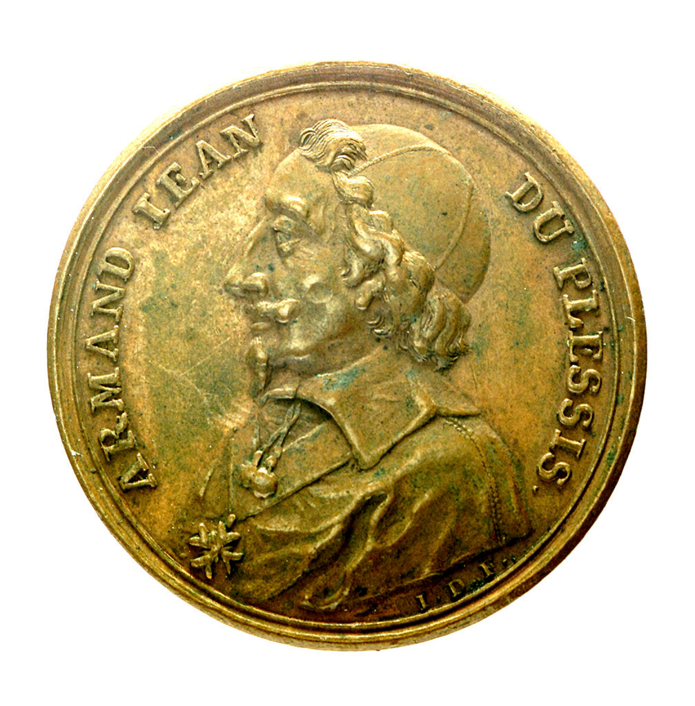 Detail of Counter commemorating Cardinal Richelieu; obverse by J. Dassier