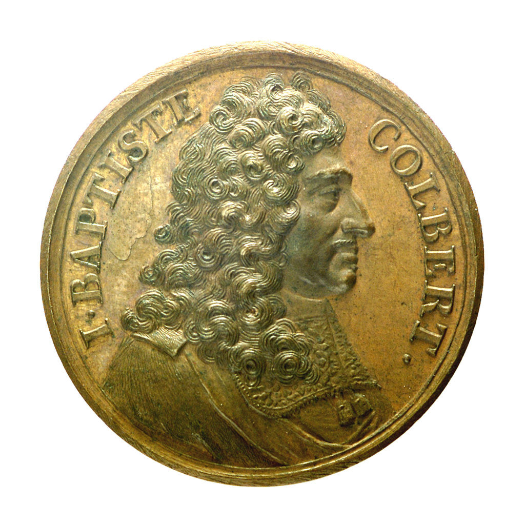 Detail of Counter commemorating Minister Colbert; obverse by J. Dassier