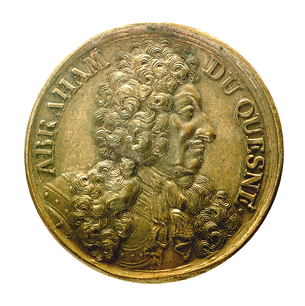 Detail of Counter commemorating Admiral Abraham Duquesne (1610-1688); obverse by J. Dassier