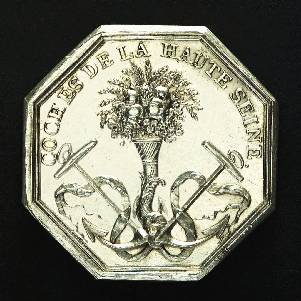 Detail of Counter commemorating the Bargemen of the Upper Seine; obverse by unknown
