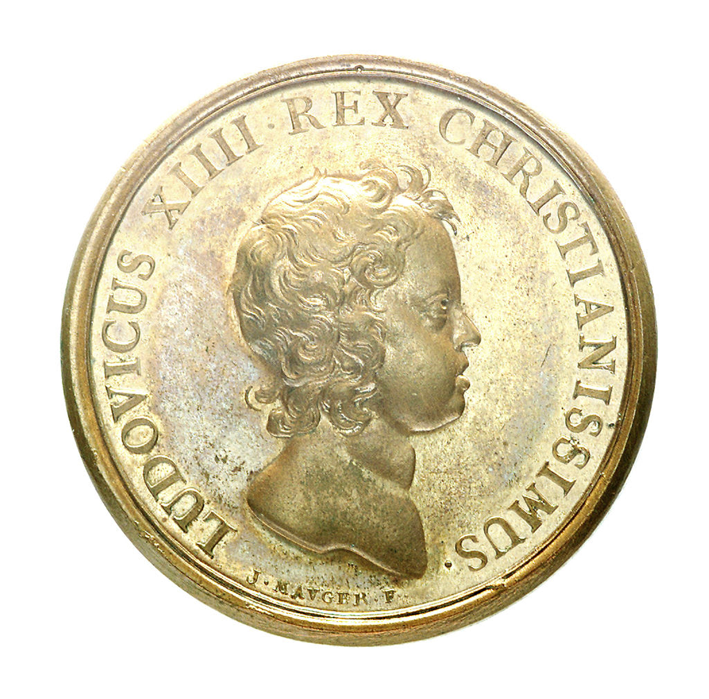 Detail of Medal commemorating the Battle of Cartagena, 1643; obverse by J. Mauger