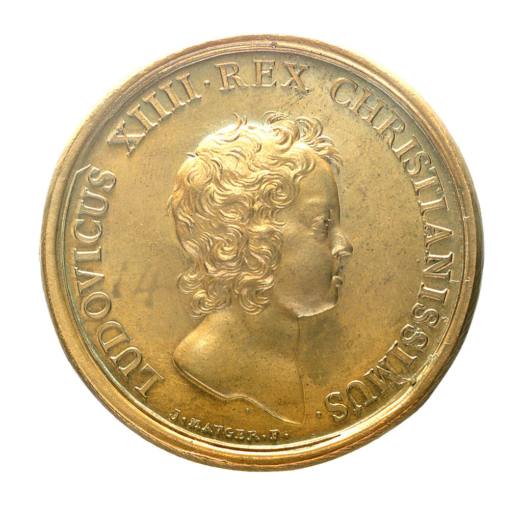 Detail of Medal commemorating the Battle of Rosas, 1645; obverse by J. Mauger