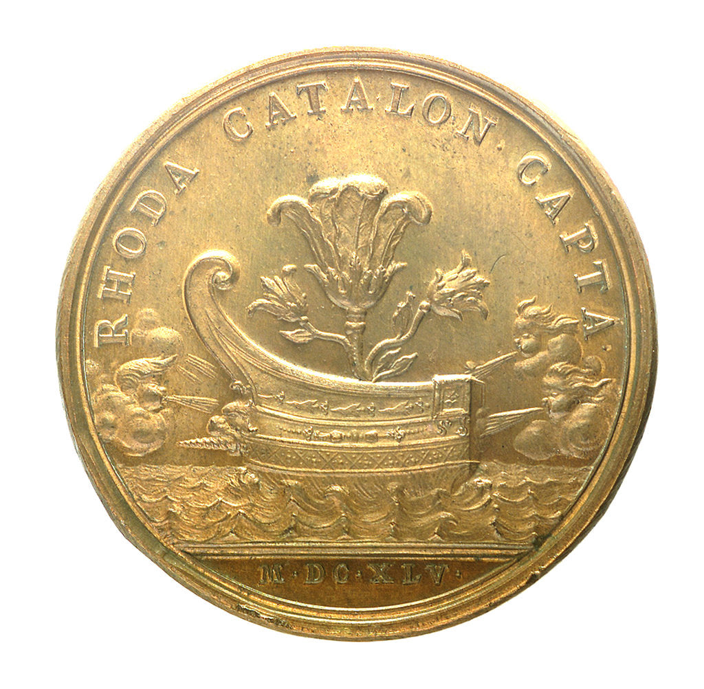 Detail of Medal commemorating the Battle of Rosas, 1645; reverse by J. Mauger