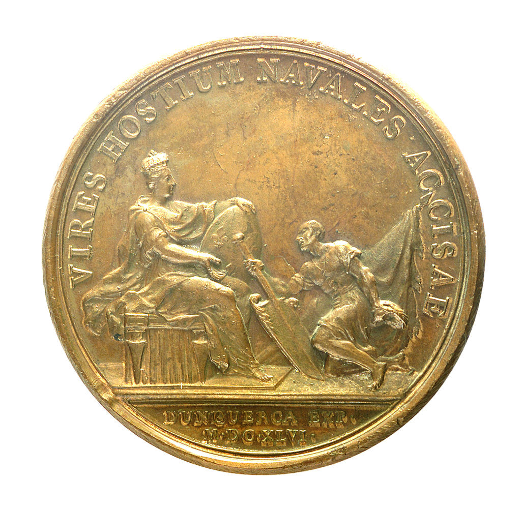 Detail of Medal commemorating the capture of Dunkirk, 1646; reverse by J. Mauger