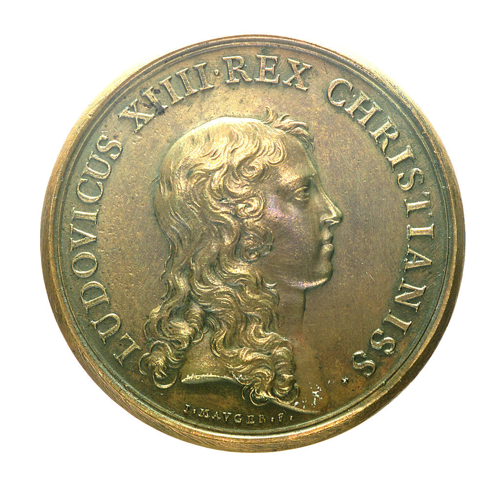 Detail of Medal commemorating the capture of towns in Castile; obverse by J. Mauger