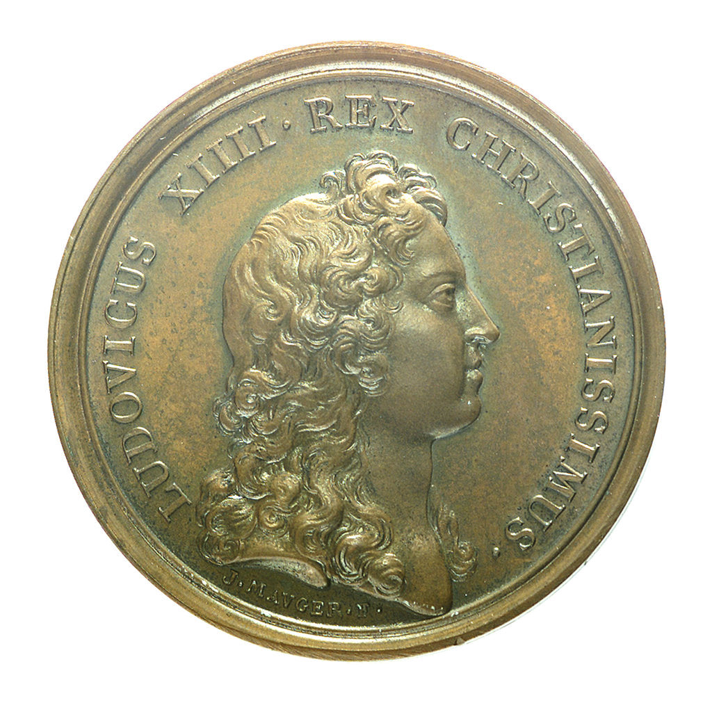Detail of Medal commemorating the Spanish defeat at Dunkirk, 1658; obverse by J. Mauger