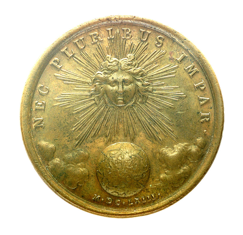 Detail of The presentation medal to Admiral Michel Adrianzoon de Ruyter (1607-1676); reverse by J. Mauger