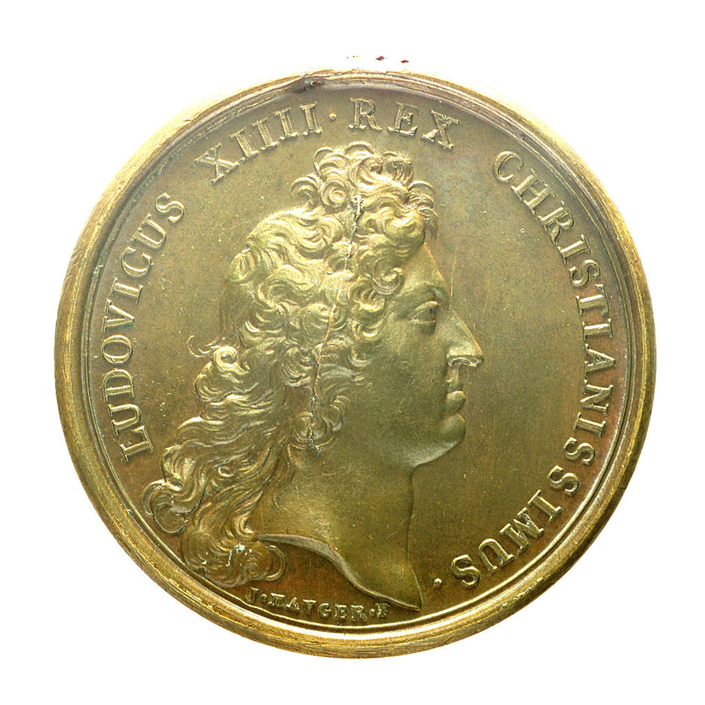 Detail of Medal commemorating the capture of St Christopher, 1666; obverse by J. Mauger