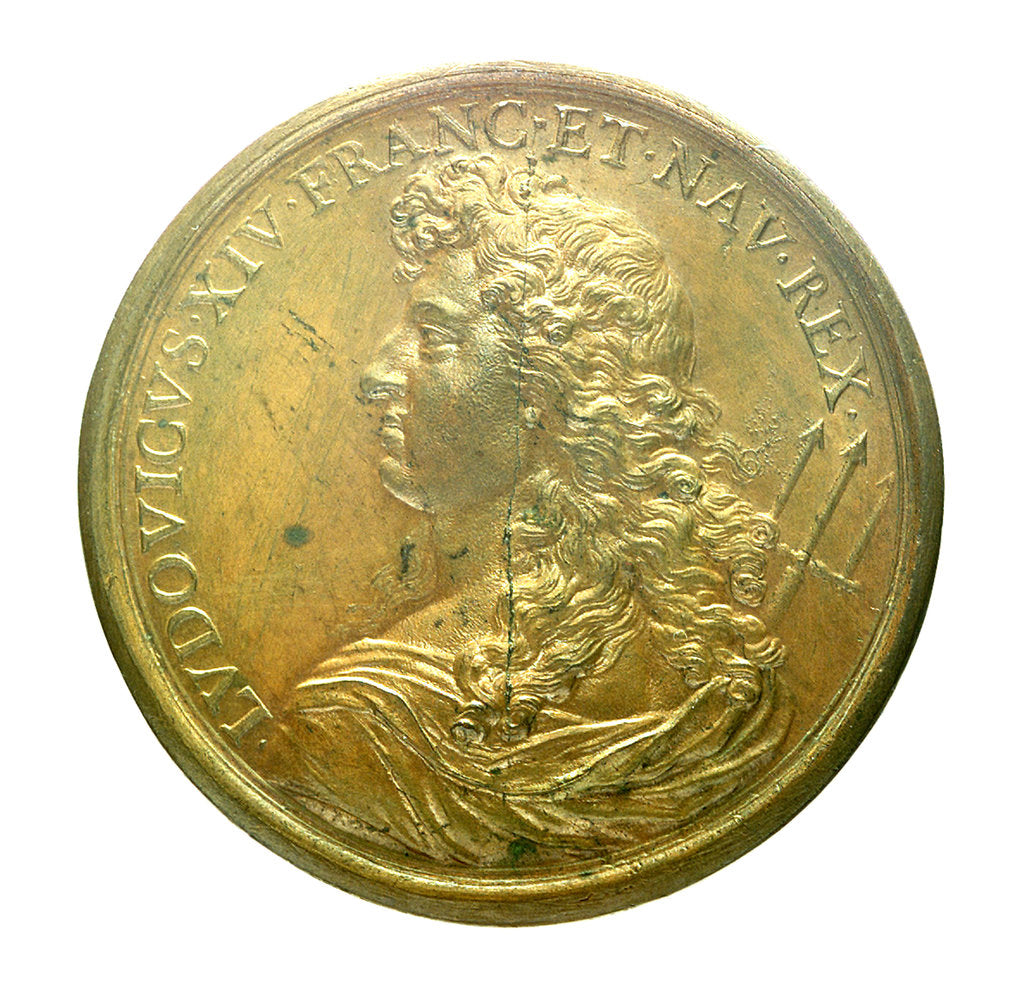 Detail of Medal commemorating the strengthened navy; obverse by J. Mauger