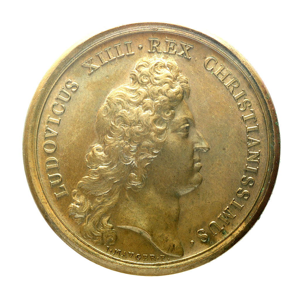 Detail of Medal commemorating the prepared naval forces; obverse by J. Mauger