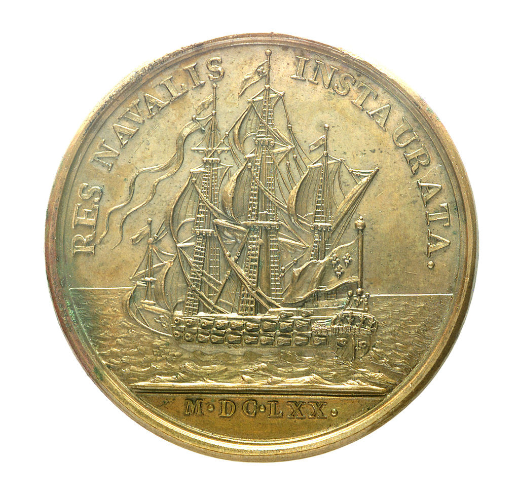 Detail of Medal commemorating the prepared naval forces; reverse by J. Mauger