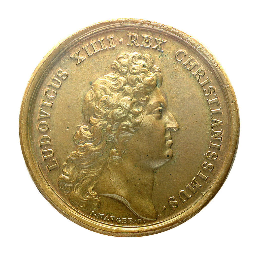 Detail of Medal commemorating the Battle of Solebay, 1672; obverse by J. Mauger