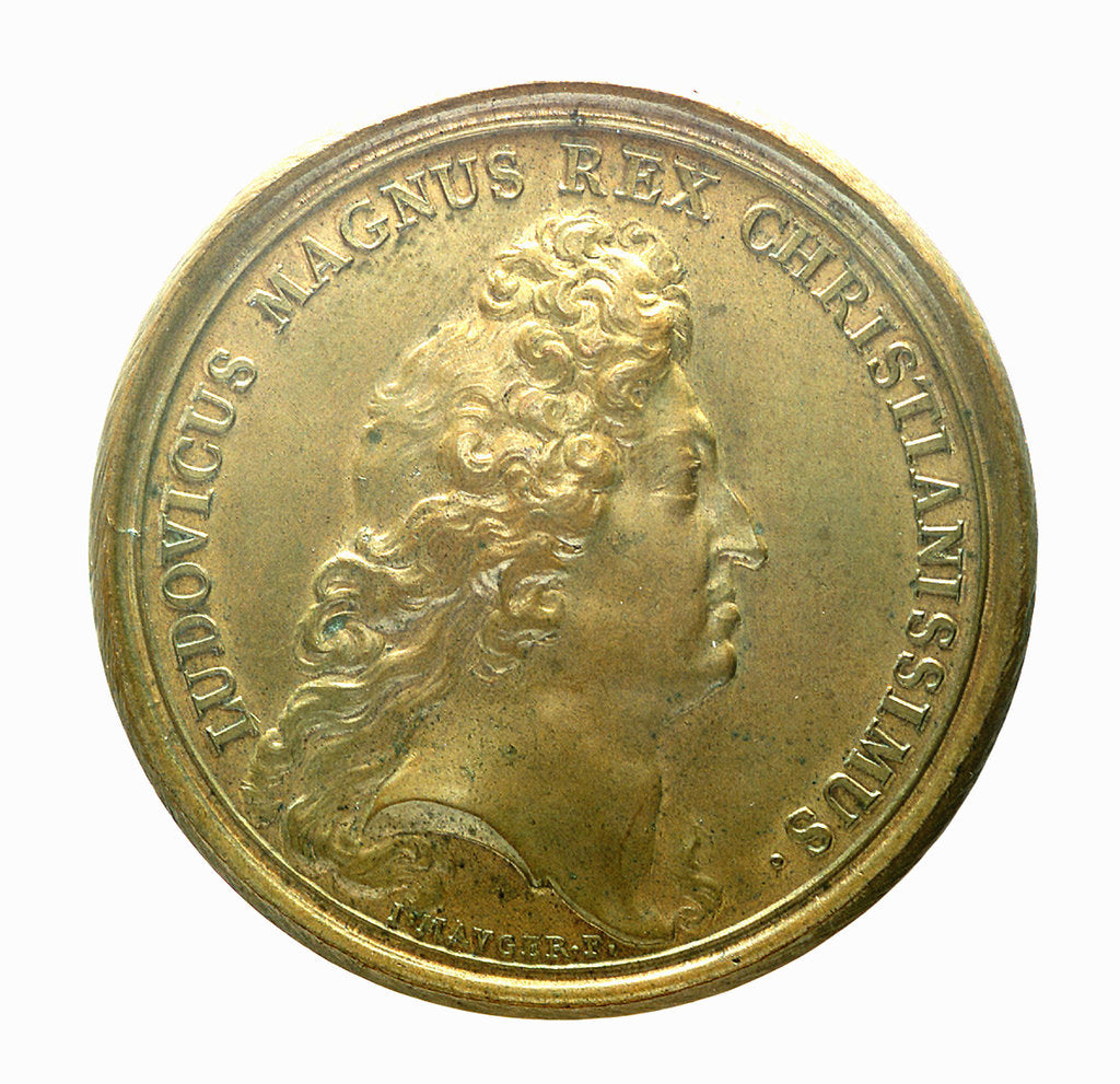 Detail of Medal commemorating the Dutch attack on Martinique repulsed, 1674; obverse by J. Mauger