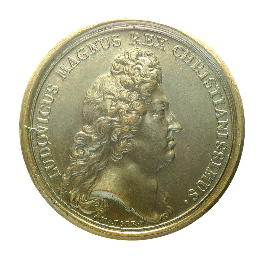 Detail of Medal commemorating the attack on Belle Isle, 1674; obverse by J. Mauger