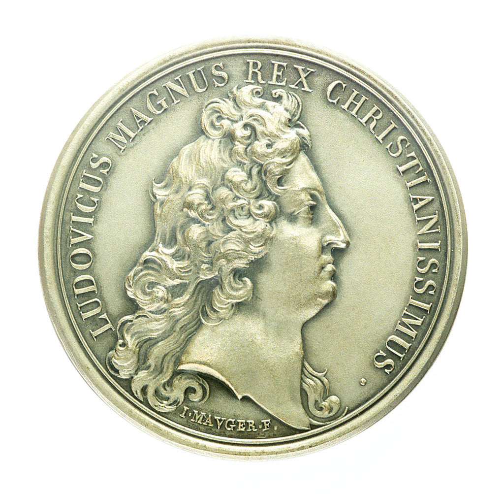 Detail of Medal commemorating the defeat of the Dutch and Spanish fleets at Catania, 1676; obverse by J. Mauger