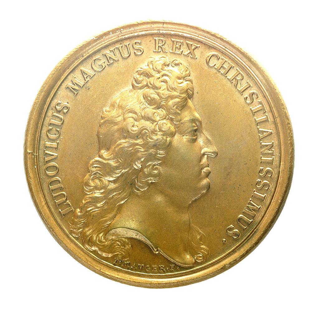 Detail of Medal commemorating the defeat of the Dutch and Spanish fleets at Palermo, 1676; obverse by J. Mauger