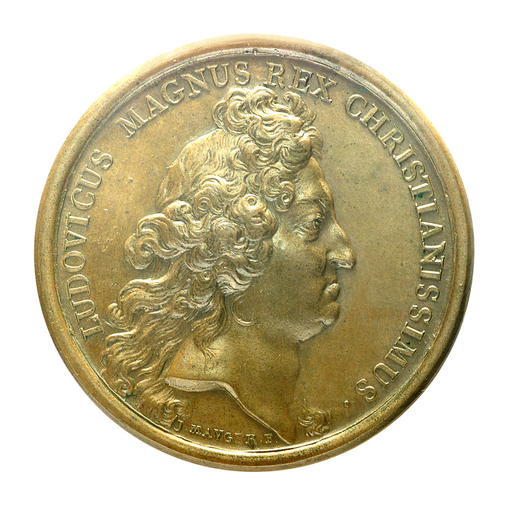 Detail of Medal commemorating the recapture of Cayenne, 1676; obverse by J. Mauger