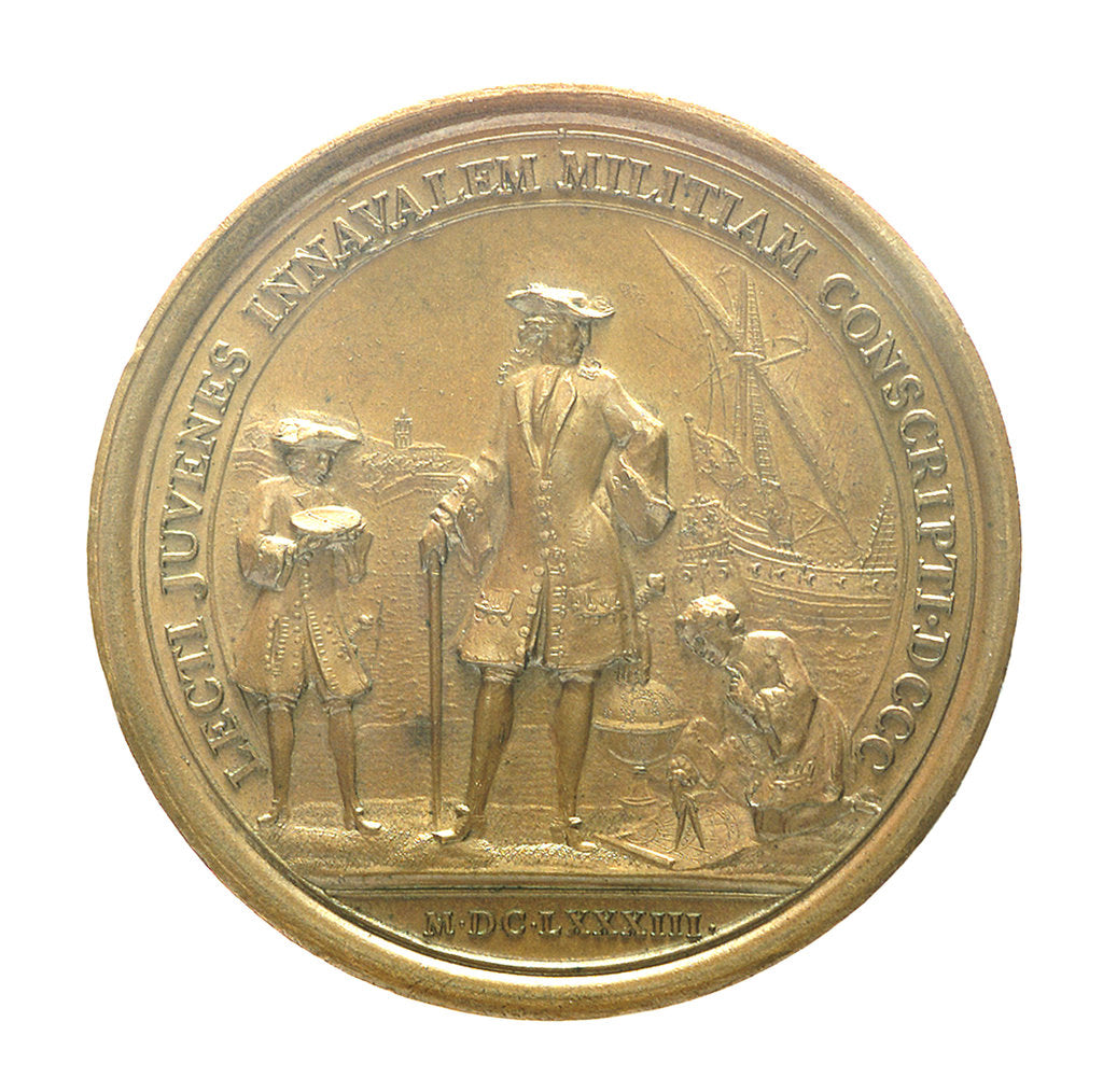 Detail of Medal commemorating eight hundred naval cadets enrolled for service in the war navy; reverse by L.I.