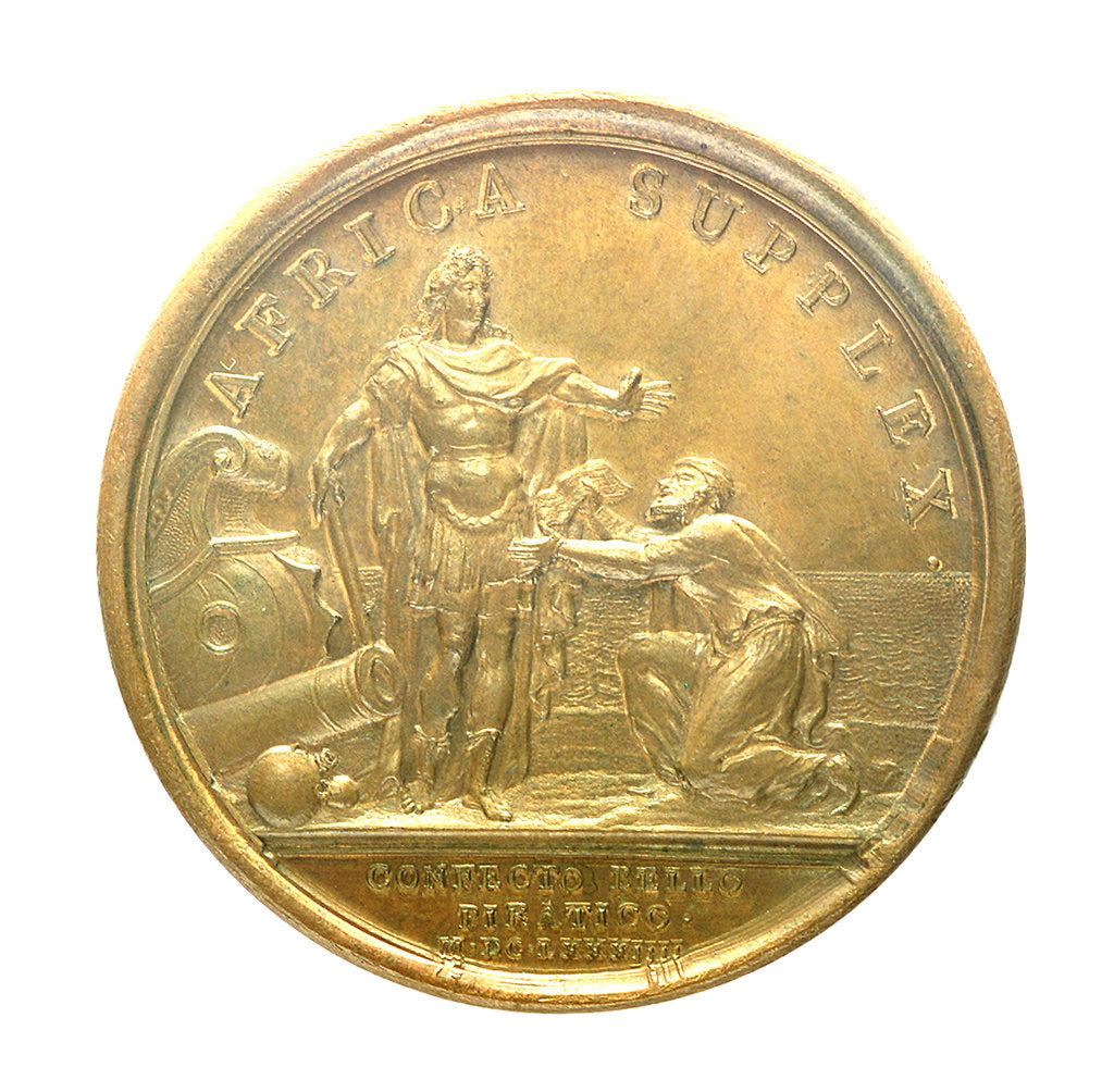 Detail of Medal commemorating the Peace with Algiers, 1684; reverse by J. Mauger