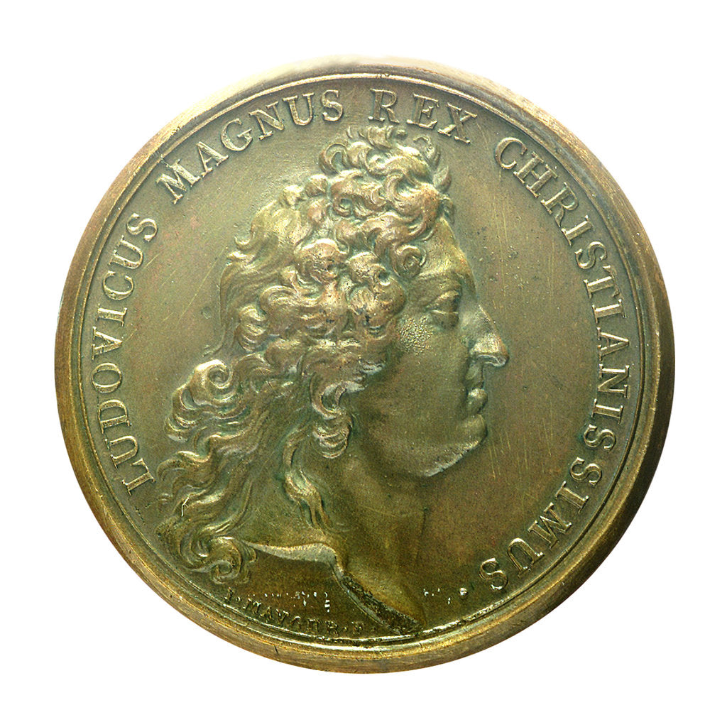 Detail of Medal commemorating forty galleys being equipped at Marseilles; obverse by J. Mauger
