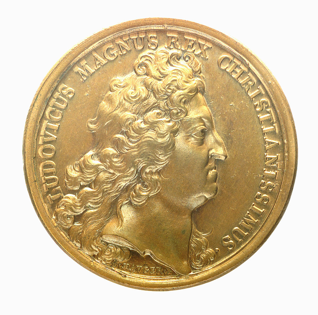 Detail of Medal commemorating the capture of Palamos, 1694; obverse by J. Mauger
