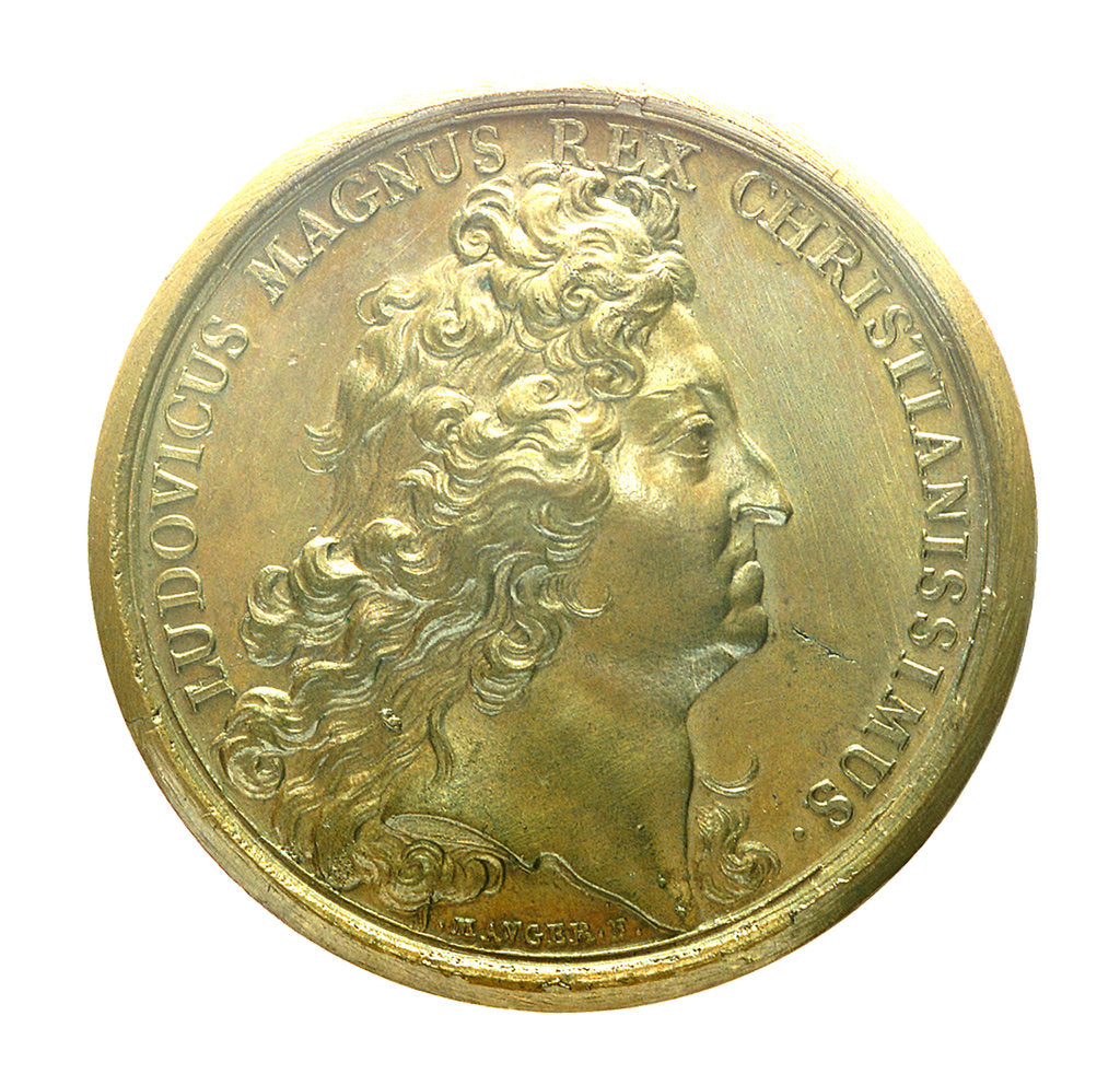 Detail of Medal commemorating the Expedition to Brest, 1694; obverse by J. Mauger