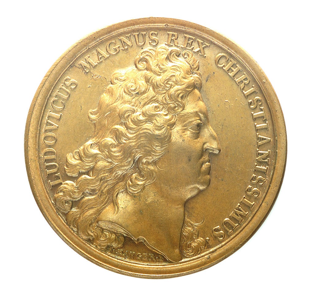 Detail of Medal commemorating Admiral Jean Bart recapturing the corn fleet, 1694; obverse by J. Mauger