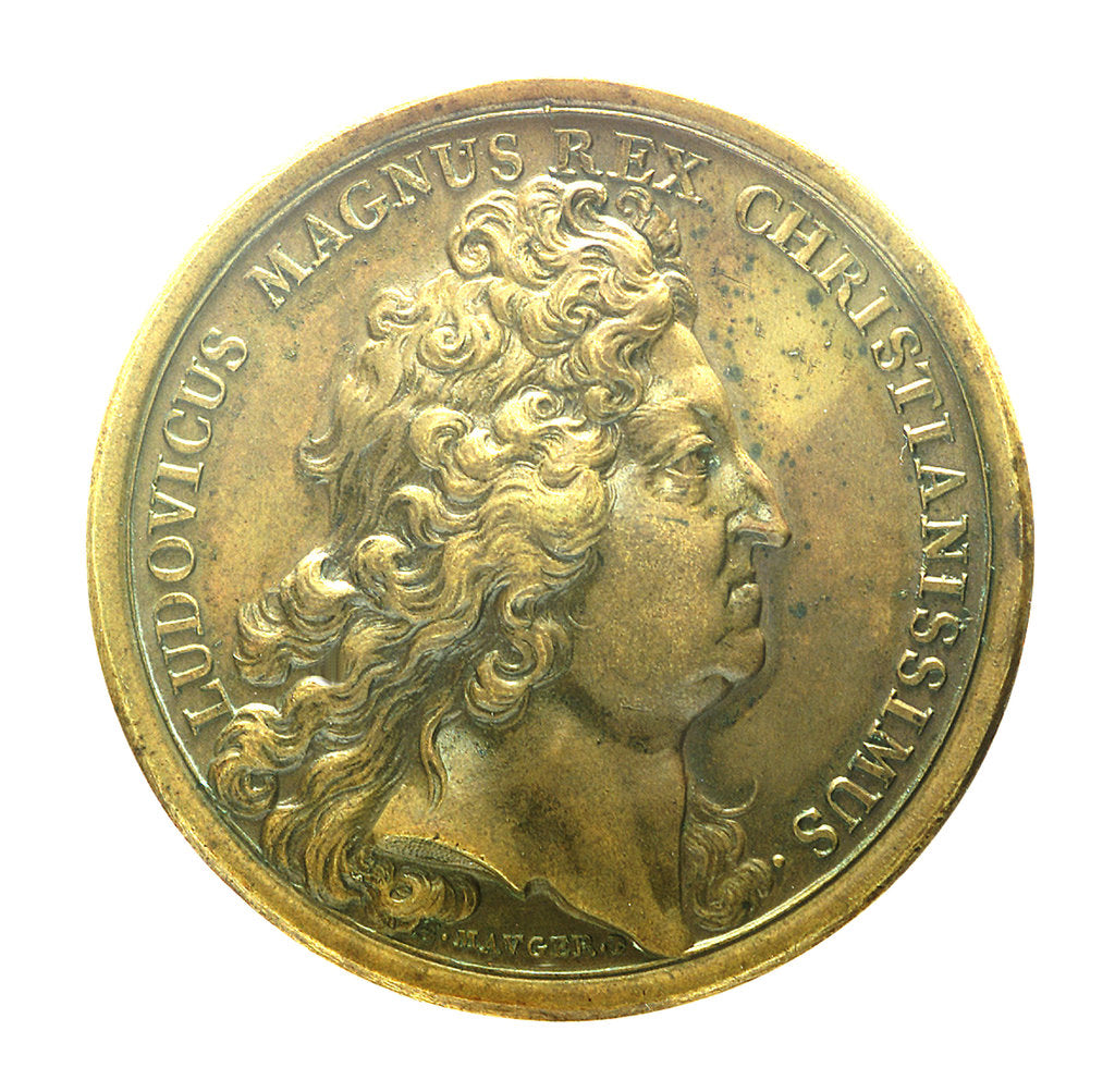 Detail of Medal commemorating the capture of English merchant ships; obverse by J. Mauger