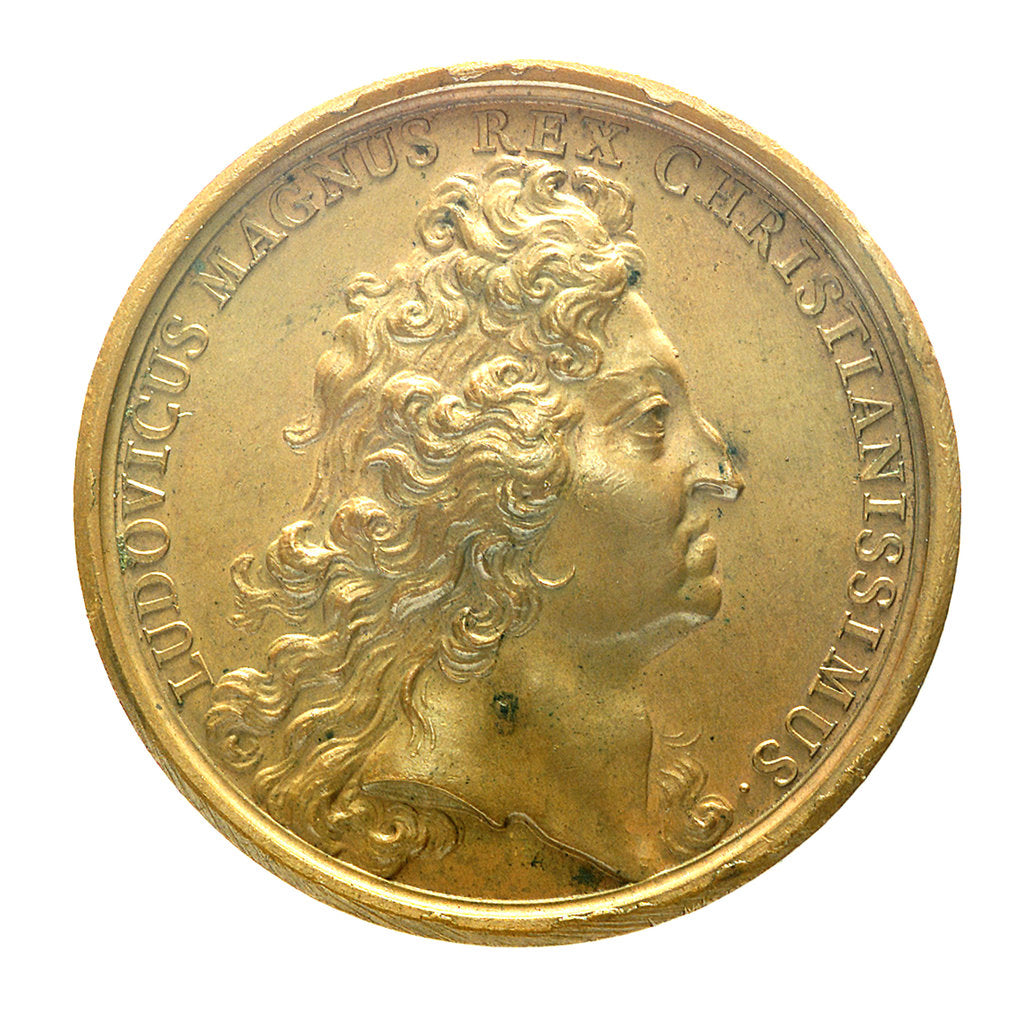 Detail of Medal commemorating the action off Malaga, 1704; obverse by J.A. Meisonie