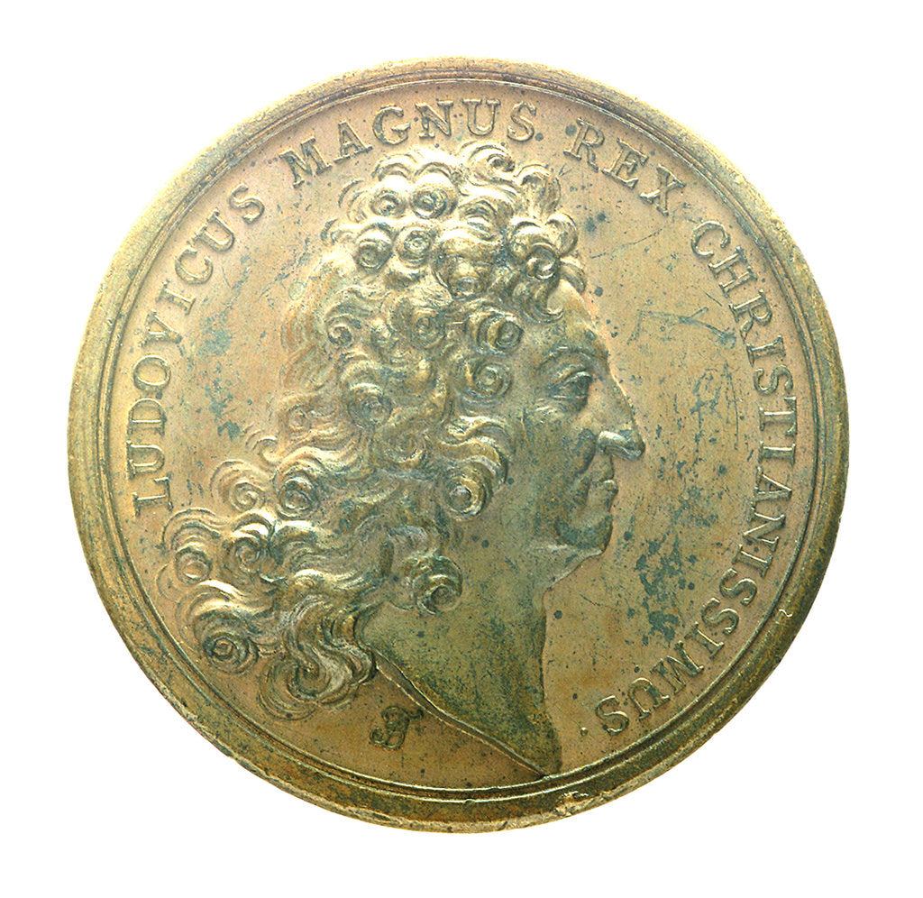 Detail of Medal commemorating the action off Malaga, 1704; obverse by T. Bernard