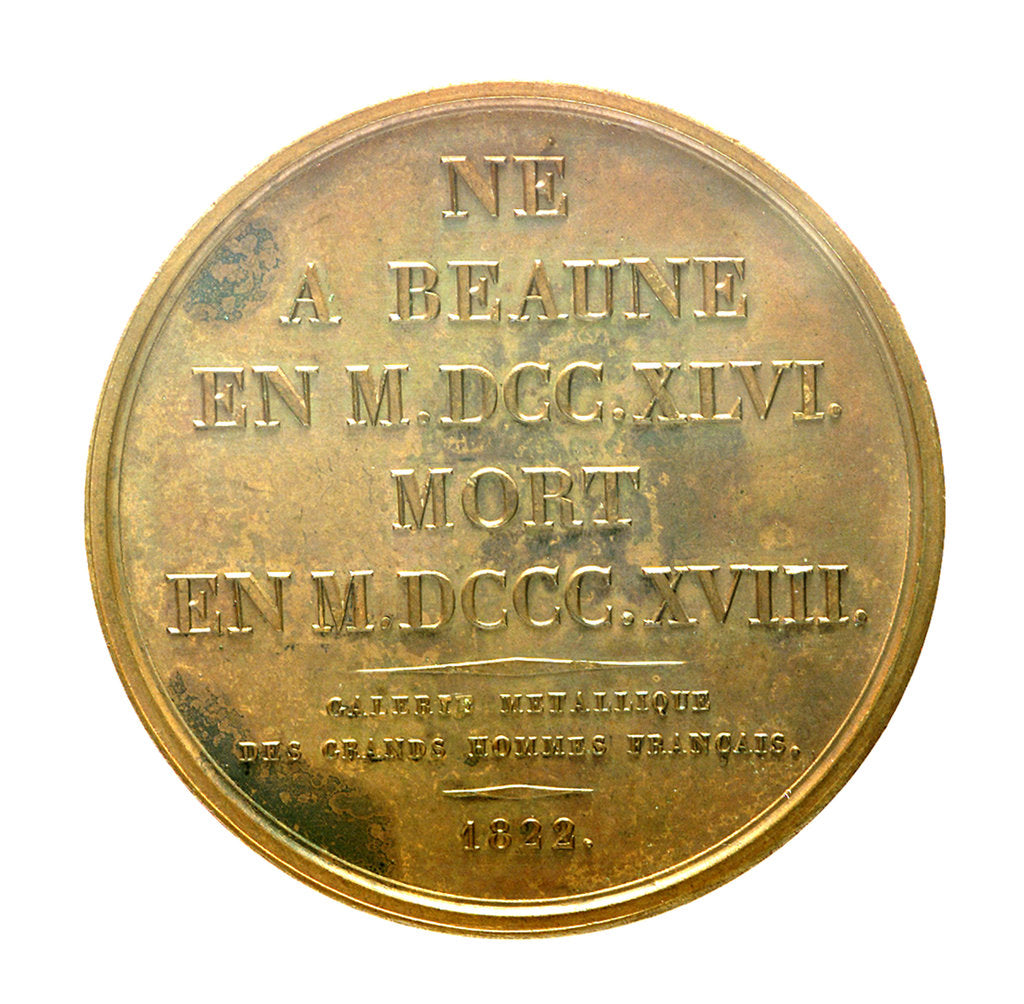 Detail of Medal commemorating Admiral Gaspard Monge (1746-1818); reverse by J.E. Gatteaux