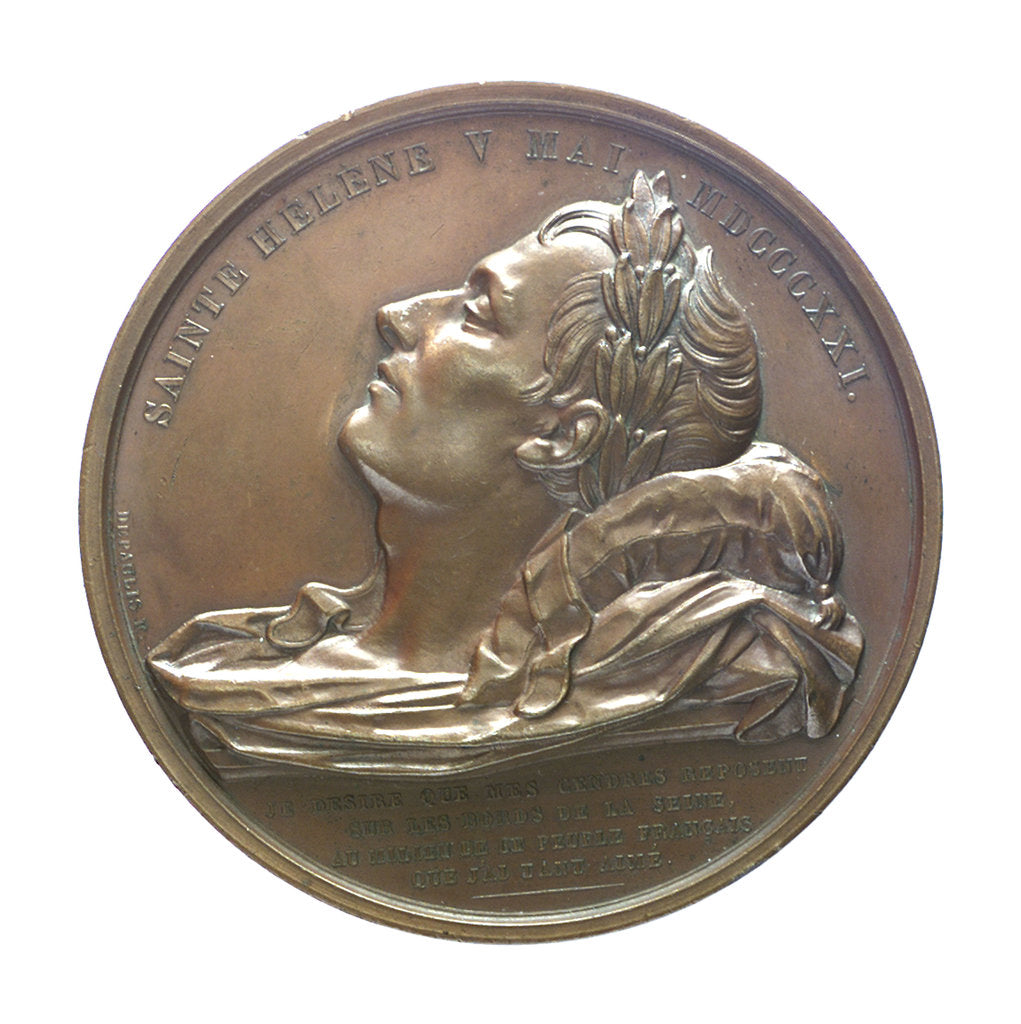Detail of Medal commemorating the translation of the body of Napoleon to Rouen; obverse by Alexis Joseph Depaulis