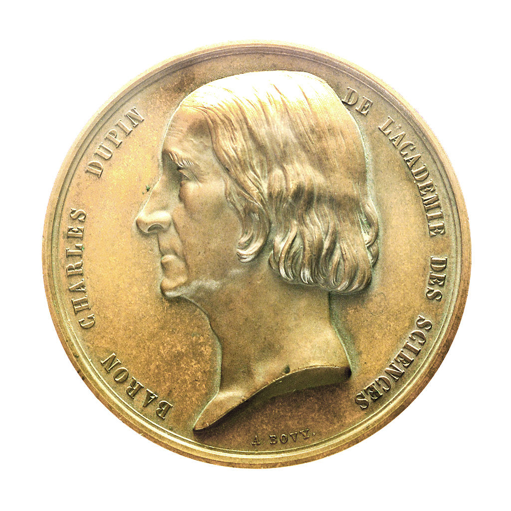 Detail of Medal commemorating Baron Francois Pierre Charles Dupin (1784-1873); obverse by A. Bovy