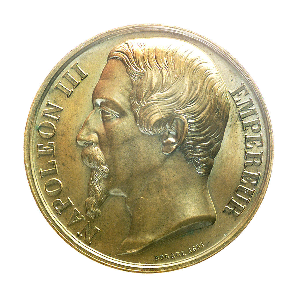 Detail of Medal commemorating the capture of Bomarsund, 1854; obverse by Valentin Maurice Borrel