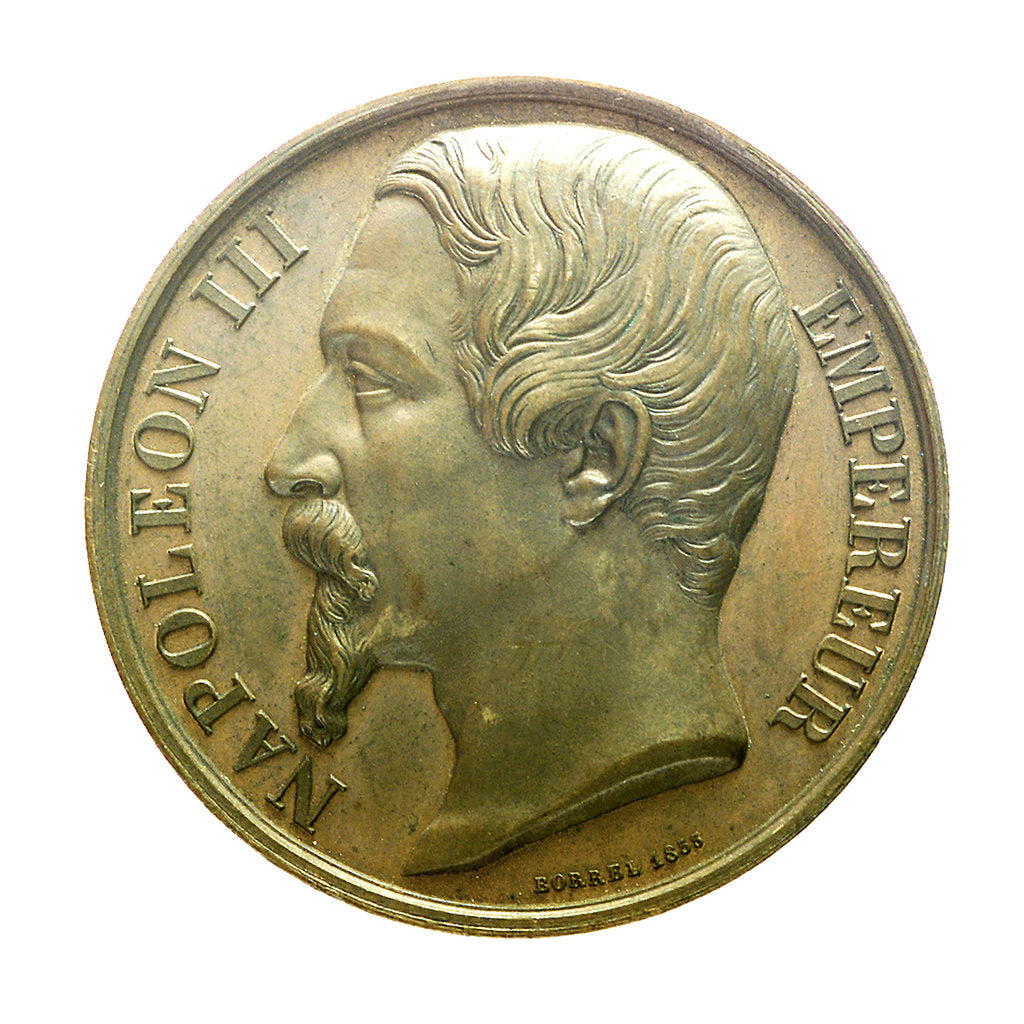 Detail of Medal commemorating the capture of Kinburn, 1855; obverse by Valentin Maurice Borrel