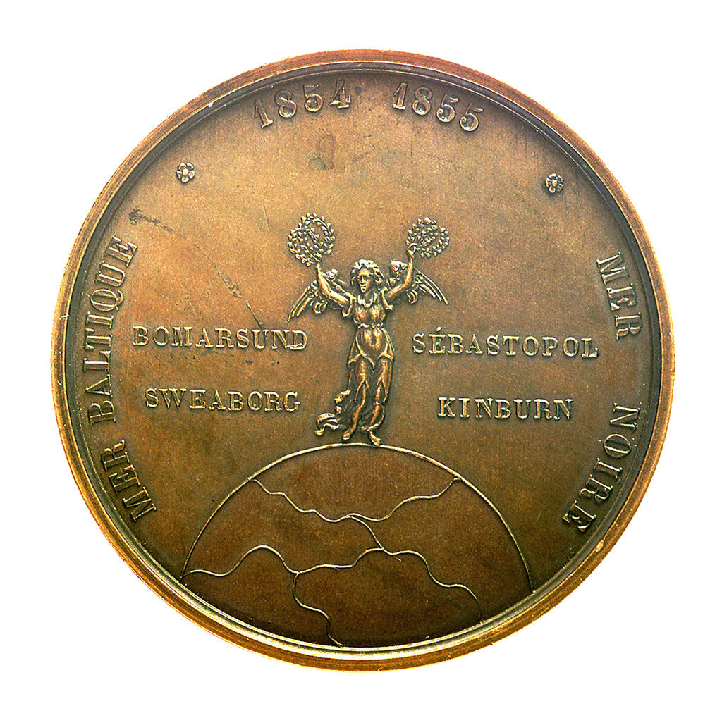 Detail of Medal commemorating the Baltic and Black Sea naval memorial, 1854-5; reverse by unknown