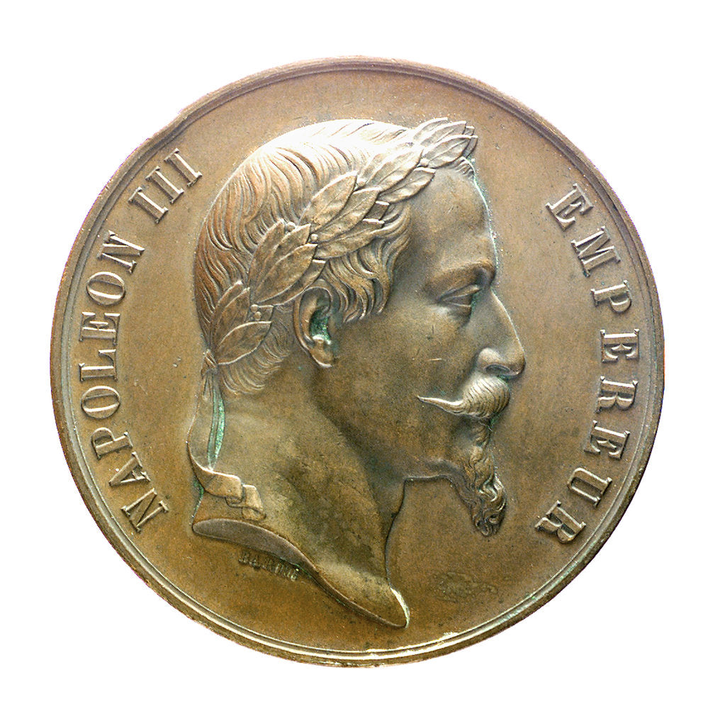 Detail of Medal commemorating a naval orphanage; obverse by J.J. Barre