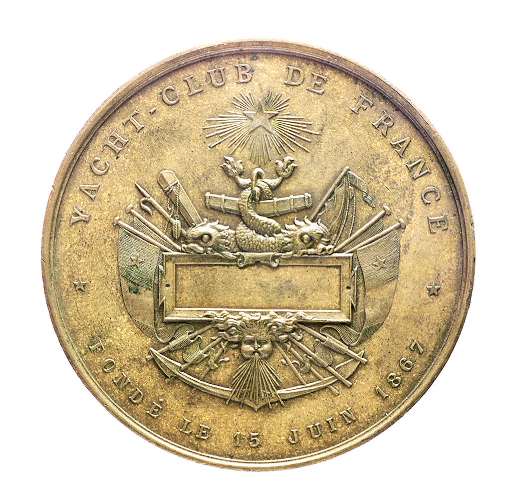 Detail of Medal commemorating the Yacht Club of France; obverse by A. Hamel